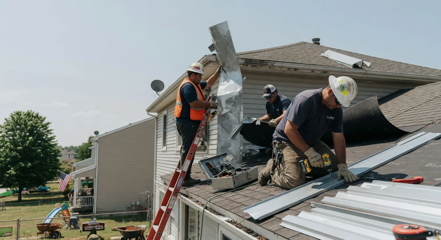 Storm Damage Metal Roof Repair in West Alexander, PA